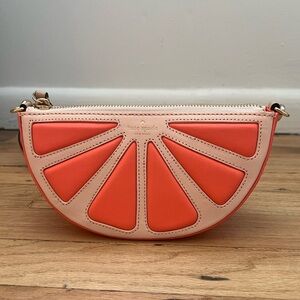 Kate Spade “Flights of Fancy" Grapefruit Crossbody bag. Limited, like new.